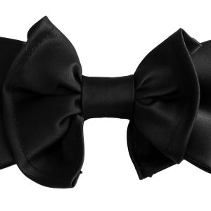 Mens Unisex Black Pre Tied Adjustable Big Knot Formal Dress Fun Bow Tie